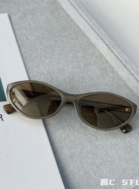 ins欧美风白色猫眼辣妹偏光墨镜