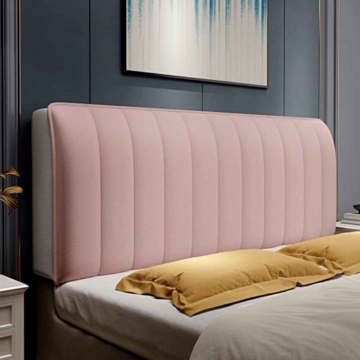 新款床头套科技布床头罩防水防污尘加厚简约现代轻奢全包罩子实木,淘宝优惠券,粉丝福利购,淘宝优惠卷