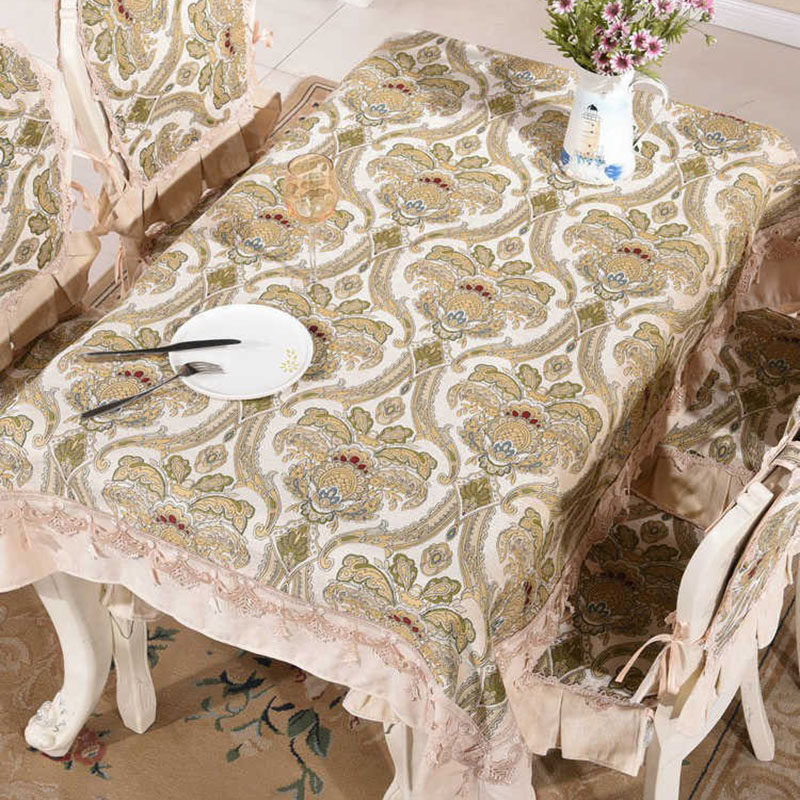 欧式中式餐椅套复古典 雪尼尔餐桌布艺椅坐垫桌旗椅子垫巾桌布罩,淘宝优惠券,粉丝福利购,淘宝优惠卷