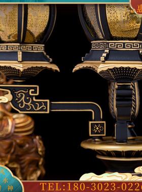 LED观音佛前莲花灯多头宫灯供灯佛灯供奉灯三头五头铜宫灯