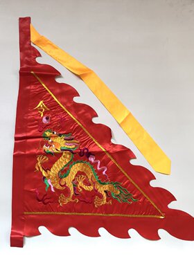 刺绣工艺五色旗令旗五行旗绿色旗