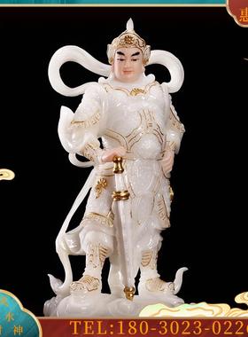 韦陀菩萨佛像伽蓝韦陀护法家用财神伽蓝韦陀关公佛像摆件左右护法