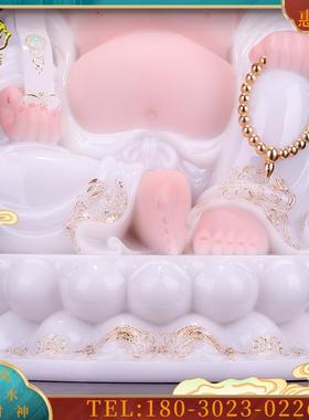 2/16英寸汉白玉弥勒佛佛像未来佛大肚笑佛摆件家庭寺庙