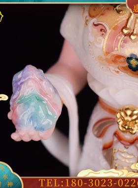 16/19英寸汉白玉女娲娘娘神像创世女神圣母像供奉摆件居家