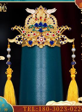 精品凤冠祥云双鹤冠王母泰山娘娘帽子佛像纯手工配件装饰