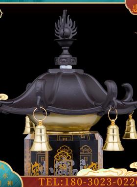 LED八角水晶宫灯招财进宝插电佛灯长明灯神像佛家道家用品