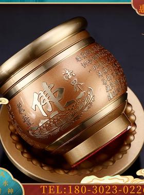 台湾纯铜佛杯佛前供水杯供佛杯家用供佛水杯敬佛心经莲花【议价】