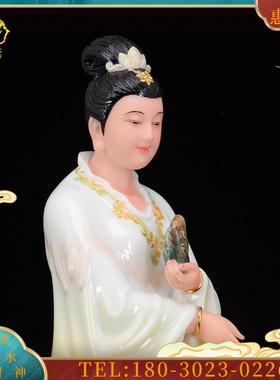 6/19/26英寸汉白玉九天玄女神像无极元君佛像圣母大帝摆件