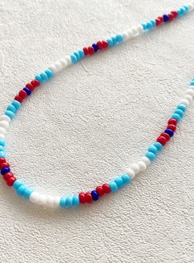 手工项链串珠圆珠链男女