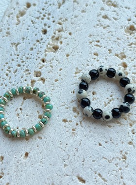 原创设计戒指进口米珠手工