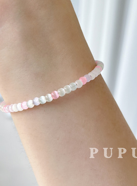 女猫眼琉璃原创手工手链