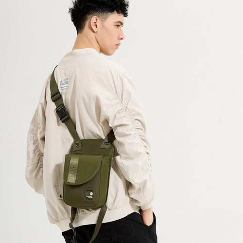 新款男士户外腰包多功能骑行腿包运动百搭单肩斜挎包小背包旅行包 - 图0