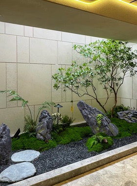 仿真青龙石玻璃钢室内造景假山
