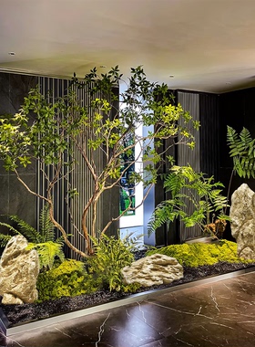 玻璃钢青龙石枯山水造景摆件装饰