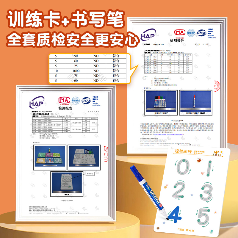 儿童可擦控笔训练幼儿园数字描红本练字帖4岁画画3儿童书涂色绘本-图1