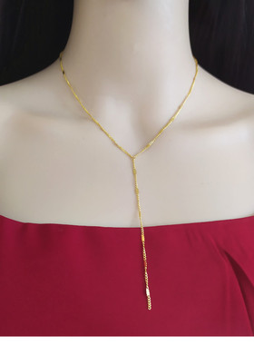 HuoTing钛钢高保色项链防过敏