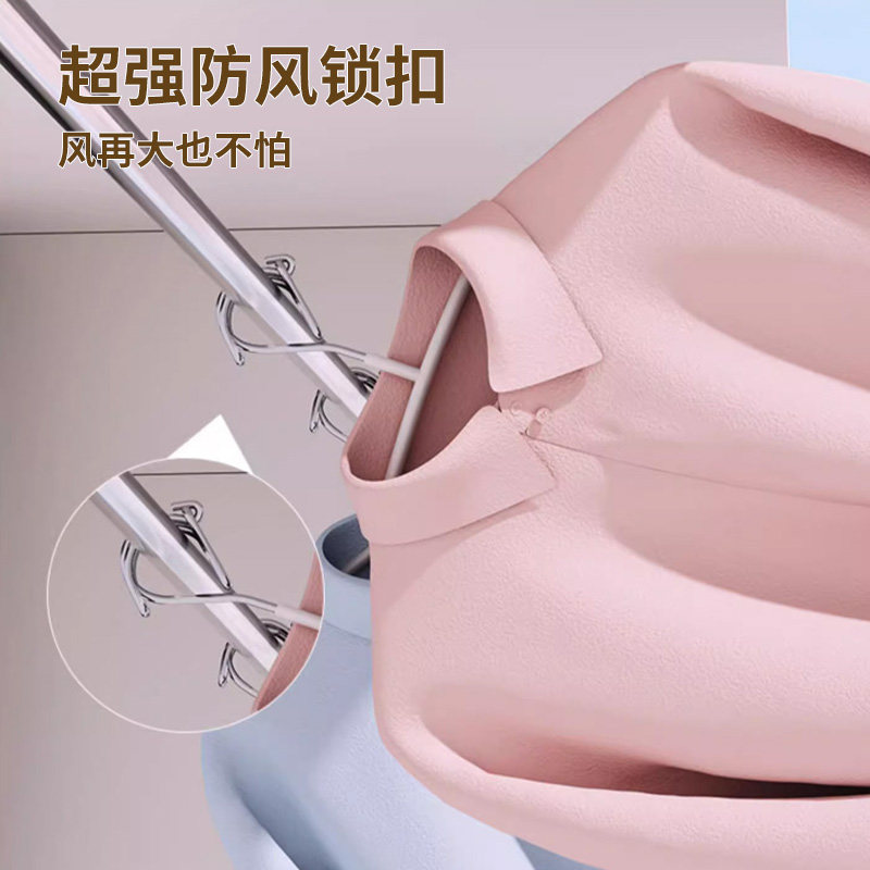 防风衣架自动卡扣固定家用挂衣高楼室外防吹走掉落加粗阳台晾晒架,淘宝优惠券,粉丝福利购,淘宝优惠卷