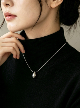 ParKo极简风水滴吊坠毛衣项链女