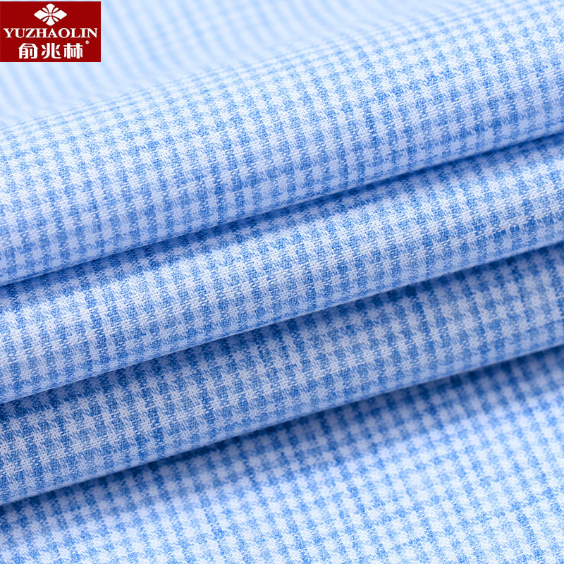 俞兆林短袖亚麻男休闲浅蓝色小衬衫 瑞飞服饰衬衫