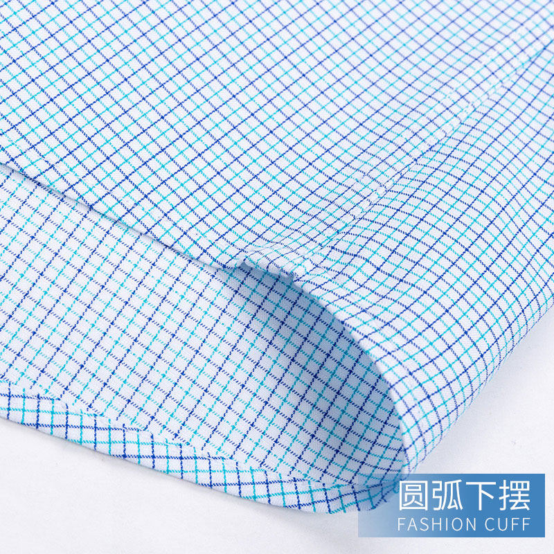 罗蒙长袖纯棉格子免烫休闲中年衬衫 瑞飞服饰衬衫