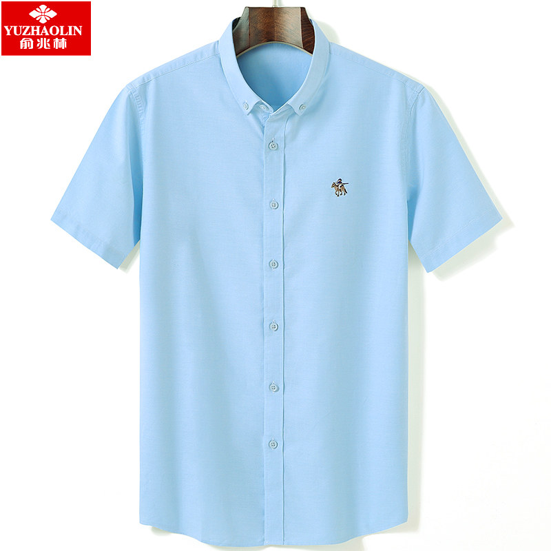 俞兆林男短袖2020夏季新款纯棉衬衫 瑞飞服饰衬衫