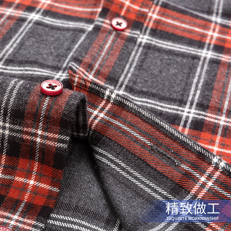 俞兆林长袖2020秋季纯棉格子潮衬衫 瑞飞服饰衬衫