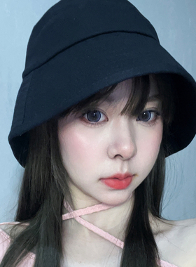 百搭显脸小水桶帽遮阳防晒盆帽潮