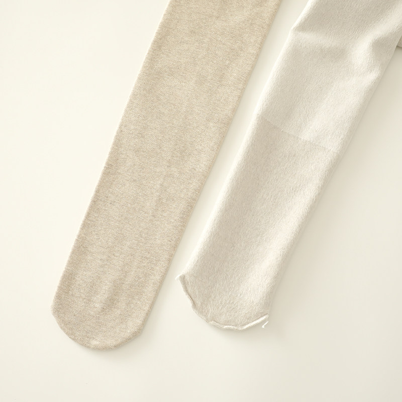 日系燕麦白哑光棉平纹外穿连裤袜 rosirollan服饰打底裤
