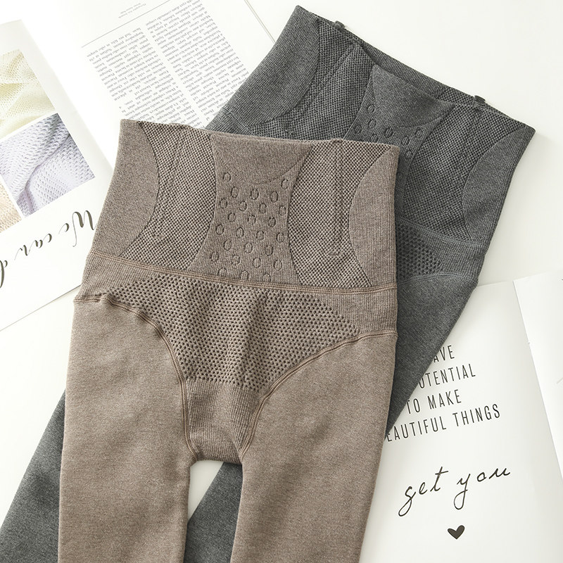 秋冬高腰收腹外穿黑色加绒连裤袜 rosirollan服饰打底裤