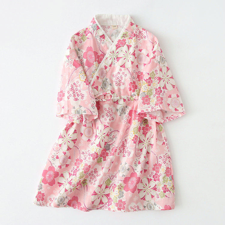 纯棉纱布亲子可外穿春夏女童短袖和服睡裙女孩汉服睡衣温泉汗蒸服,淘宝优惠券,粉丝福利购,淘宝优惠卷