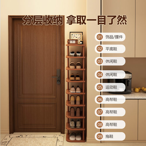 鞋架小窄门口家用多层鞋子收纳置物架出租屋用入户门小型简易鞋柜 - 图3