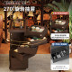 Solid wood mobile coffee table with drawer storage for small apartments