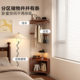 Bedroom corner coat rack and bedside table