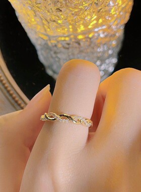 爱心五角星戒指女2025年新款轻奢高级感食指戒小众个性ins潮网红