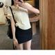 FASC homemade suit gray skirt for women in autumn 2025 new hip-covered short skirt black high-waist short skirt