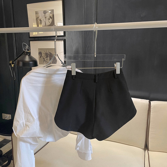 Short de costume taille haute fait maison FASC noir