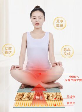 电加热艾绒热敷腰臀坐垫