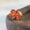 Red leaves attract wealth, autumn recruits talents, red maple high-end exquisite open ring 2026 autumn new jewelry high-end