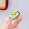 Haoyun lotus enamel green national style braided rope lotus ring temple scenic spot cultural and creative gifts