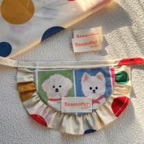 BrandyPet Pet Saliva Towel Original Wave Dot Lace Puppy Little Kitty