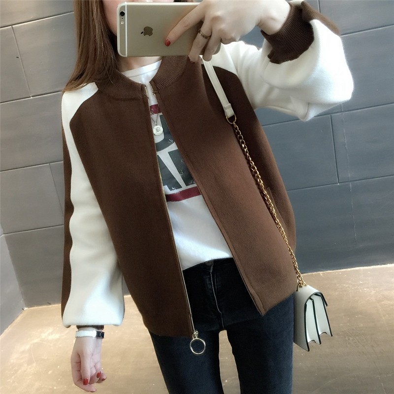 针织短外套女开衫2020春秋装潮毛衣 花相宜短外套