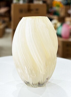 麦芽糖玻璃花瓶插花轻奢简约琉璃高级感客厅干花欧式摆件家居饰品