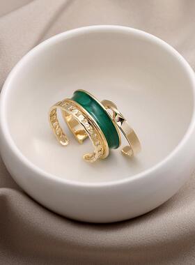 3pcs/set rendy Dripping Chain Rings Set For Women Fashion Si