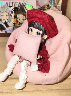 娃用迷你小沙发bjd娃娃ob11桌面摆件拉布布懒人座椅装饰微缩场景