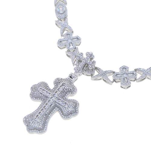 Luxury Bling Iced Out CZ Micropave Cross Pendant Hip Hop - 图2