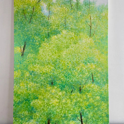 绿色装饰画小清新客厅玄关壁画现代简约森系艺术小众艺术挂画 - 图1