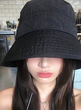 2026新款可编辫子百搭渔夫帽女遮阳水桶帽女春夏季糖果色防晒盆帽