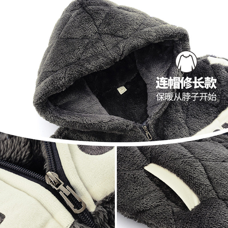 秋冬季珊瑚绒加绒冬天款男士睡衣 名夫服饰睡衣/家居服套装