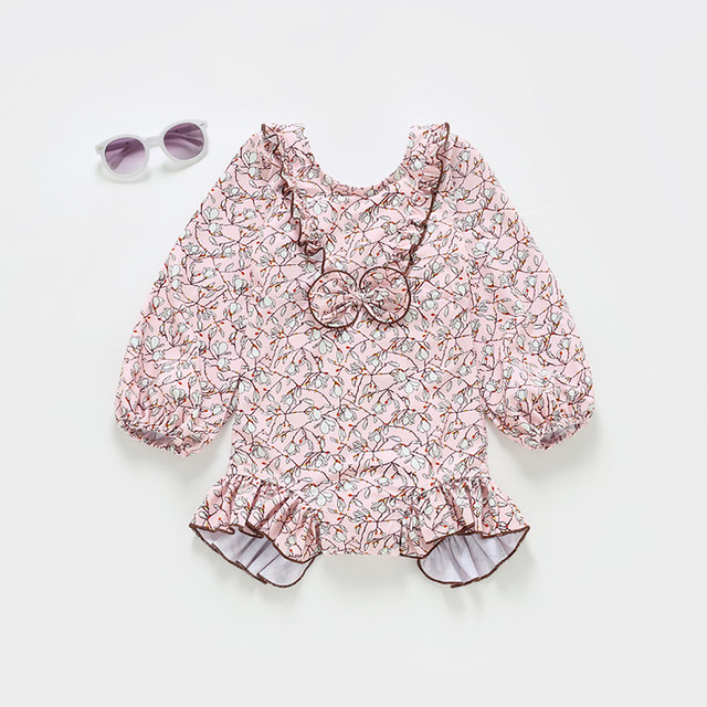 Long-sleeved quick-drying seaside sunscreen one-piece new style swimming