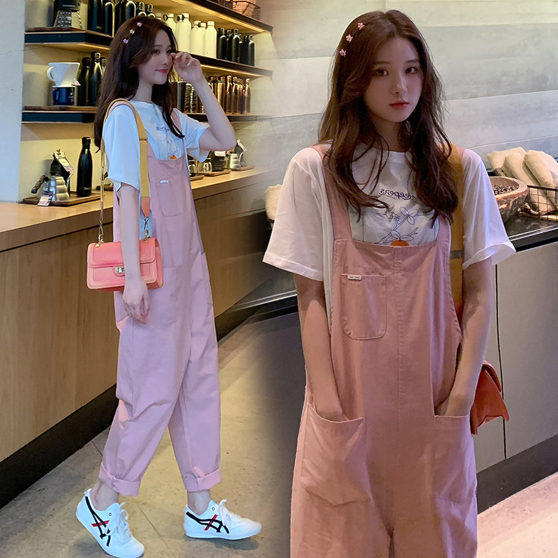 孕妇背带裤春秋款外穿两件套t恤 巴布蕾母婴吊带/背心